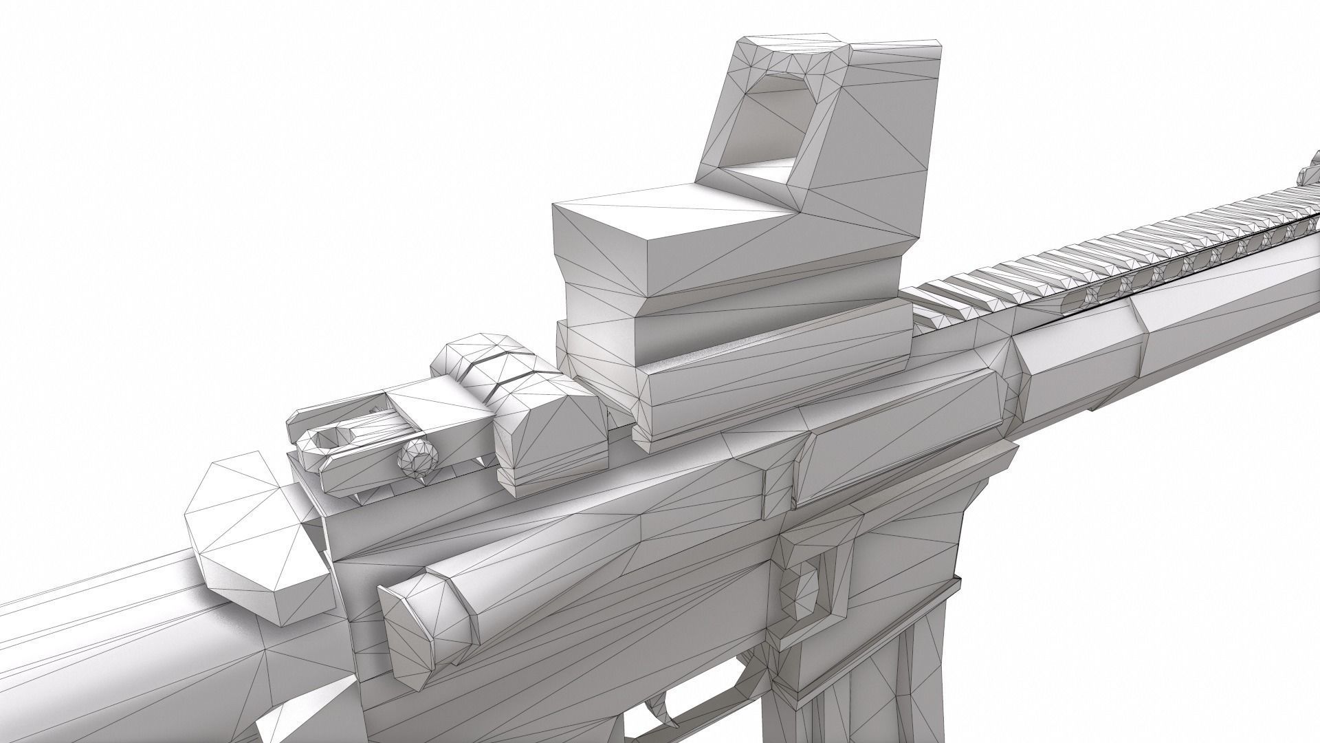 AR-15 ar - rifle Low-poly 3D model_11