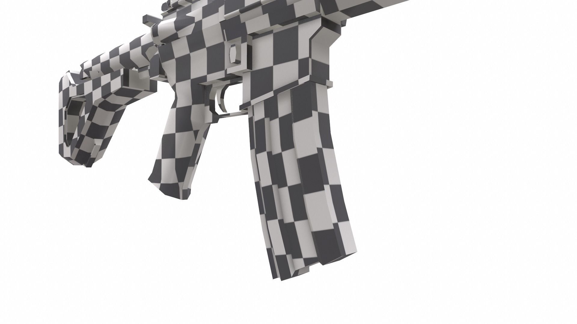 AR-15 ar - rifle Low-poly 3D model_8