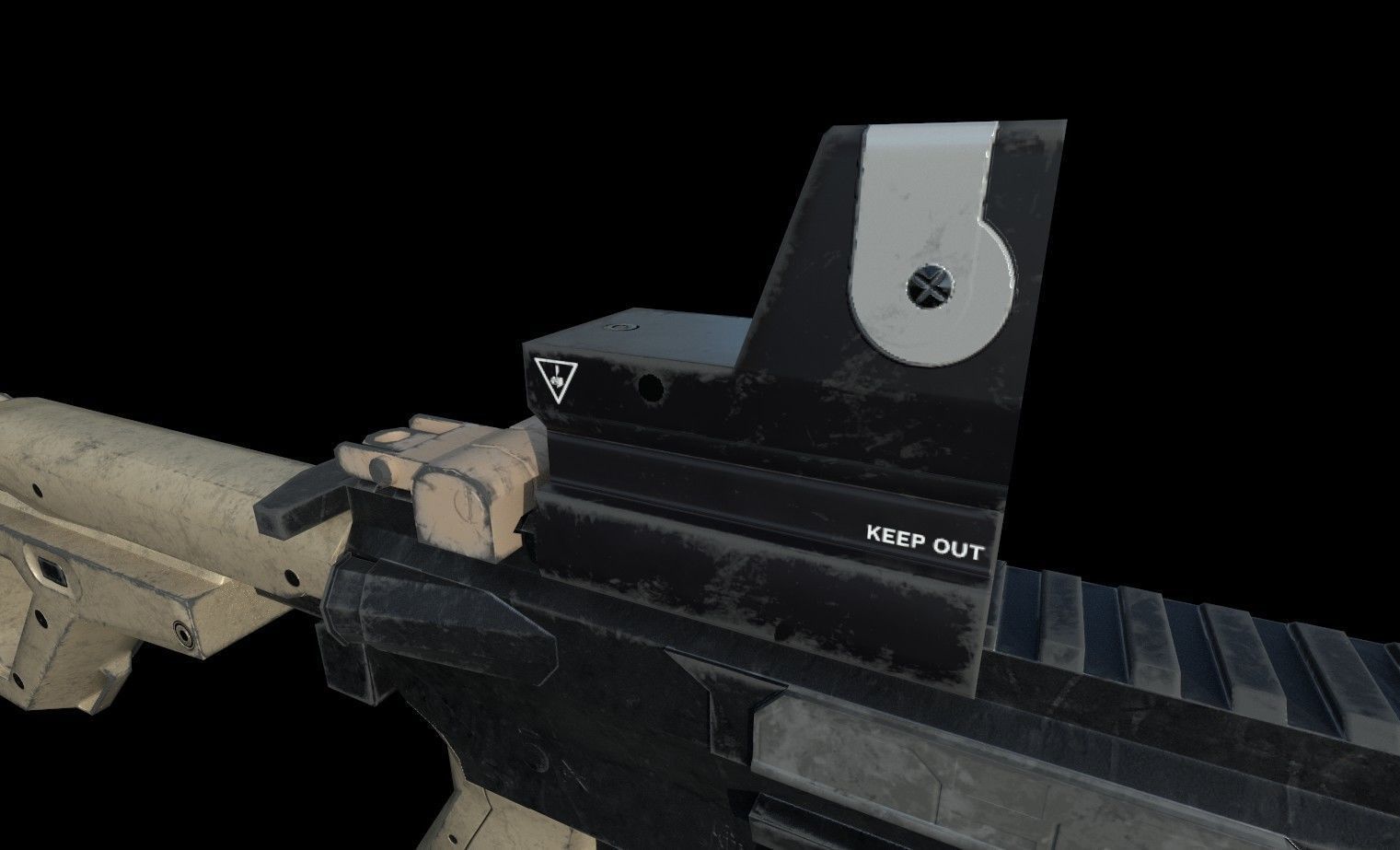 AR-15 ar - rifle Low-poly 3D model_4