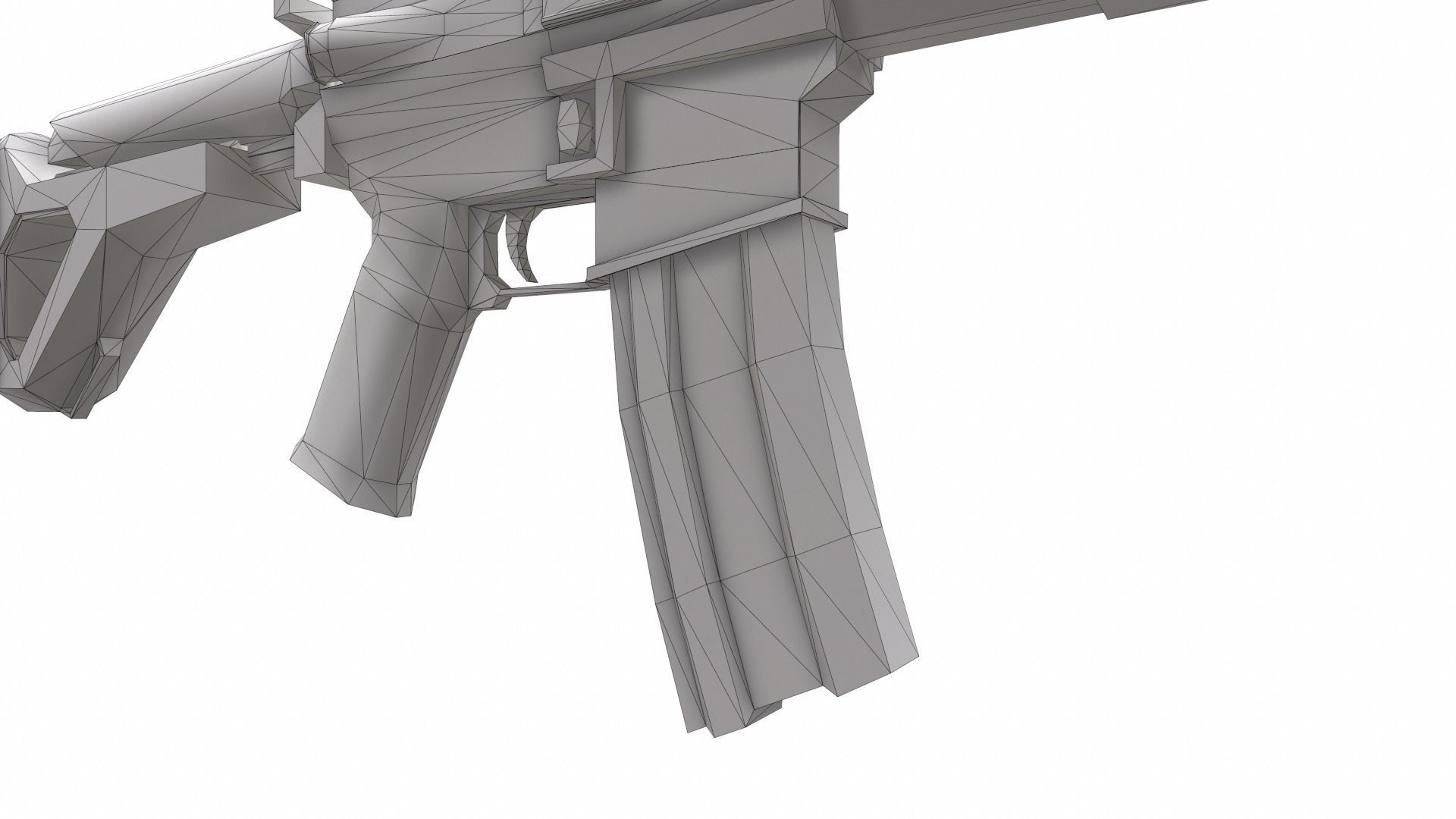 AR-15 ar - rifle Low-poly 3D model_12