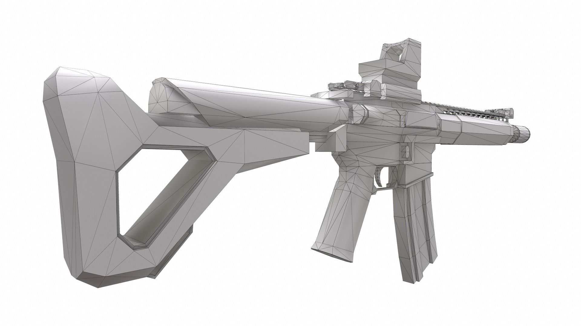 AR-15 ar - rifle Low-poly 3D model_10
