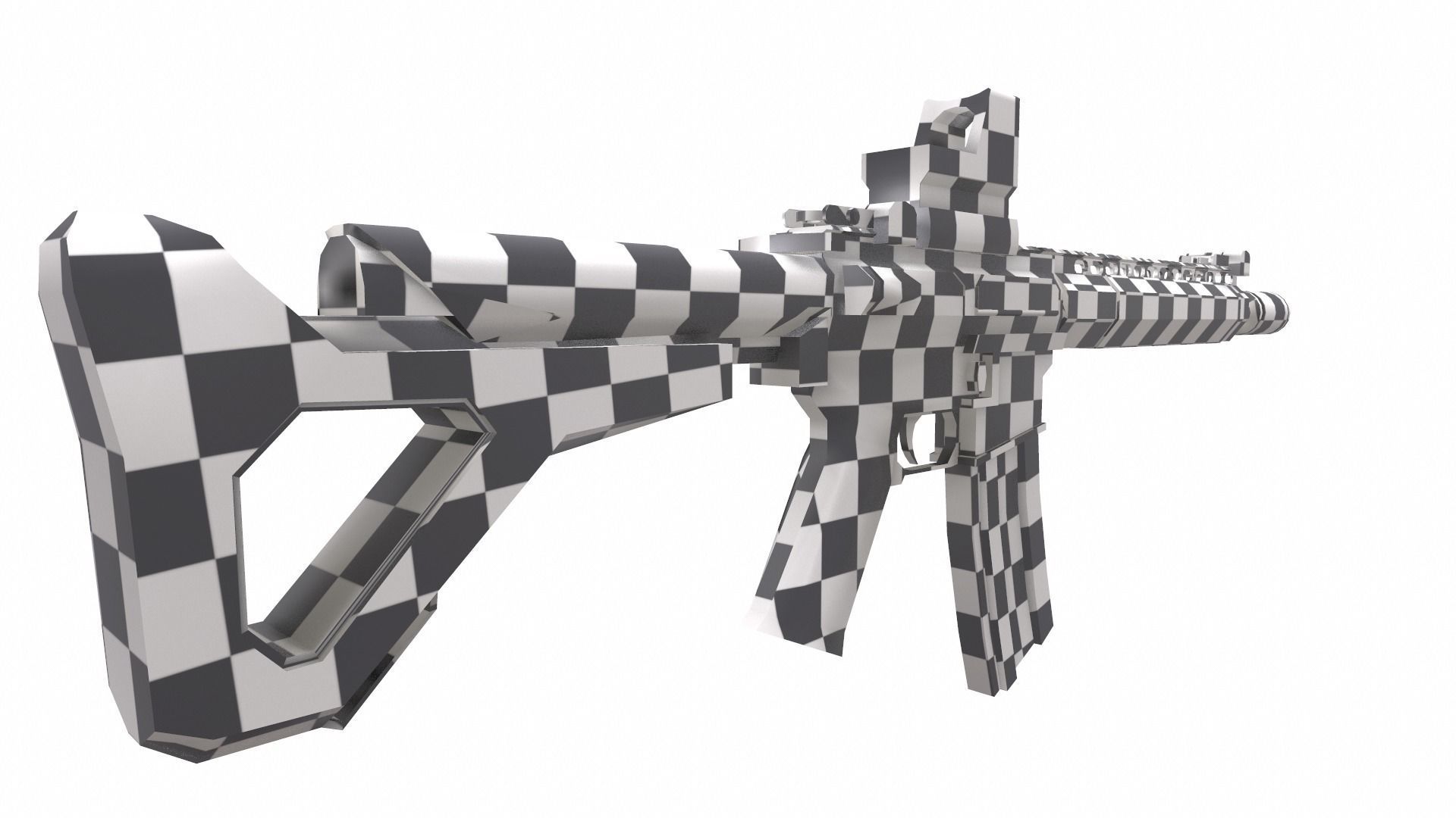 AR-15 ar - rifle Low-poly 3D model_6