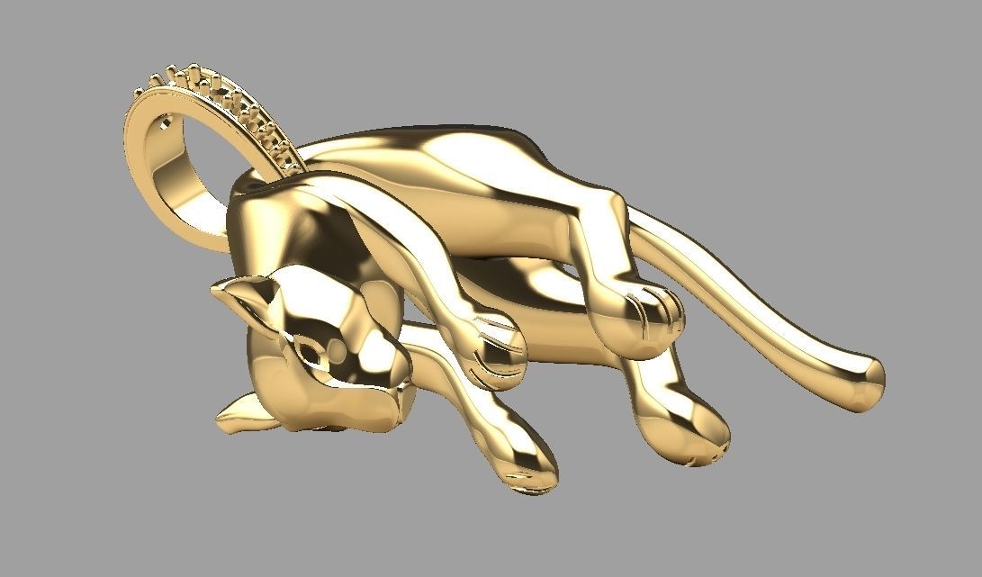 dead panther 3D print model_1