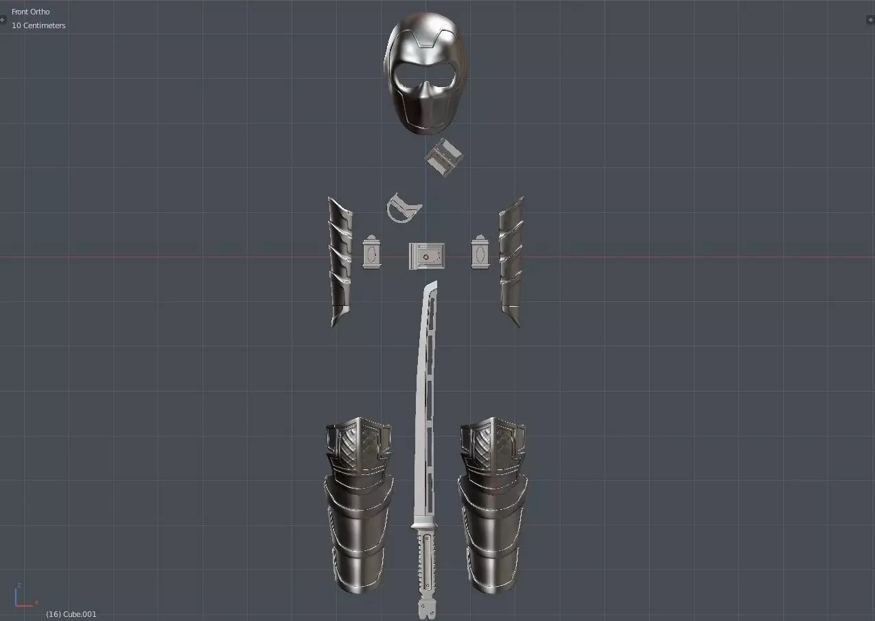 Avengers Endgame Ronin Hawkeye armor and helmet FULL set cosplay 3D print model