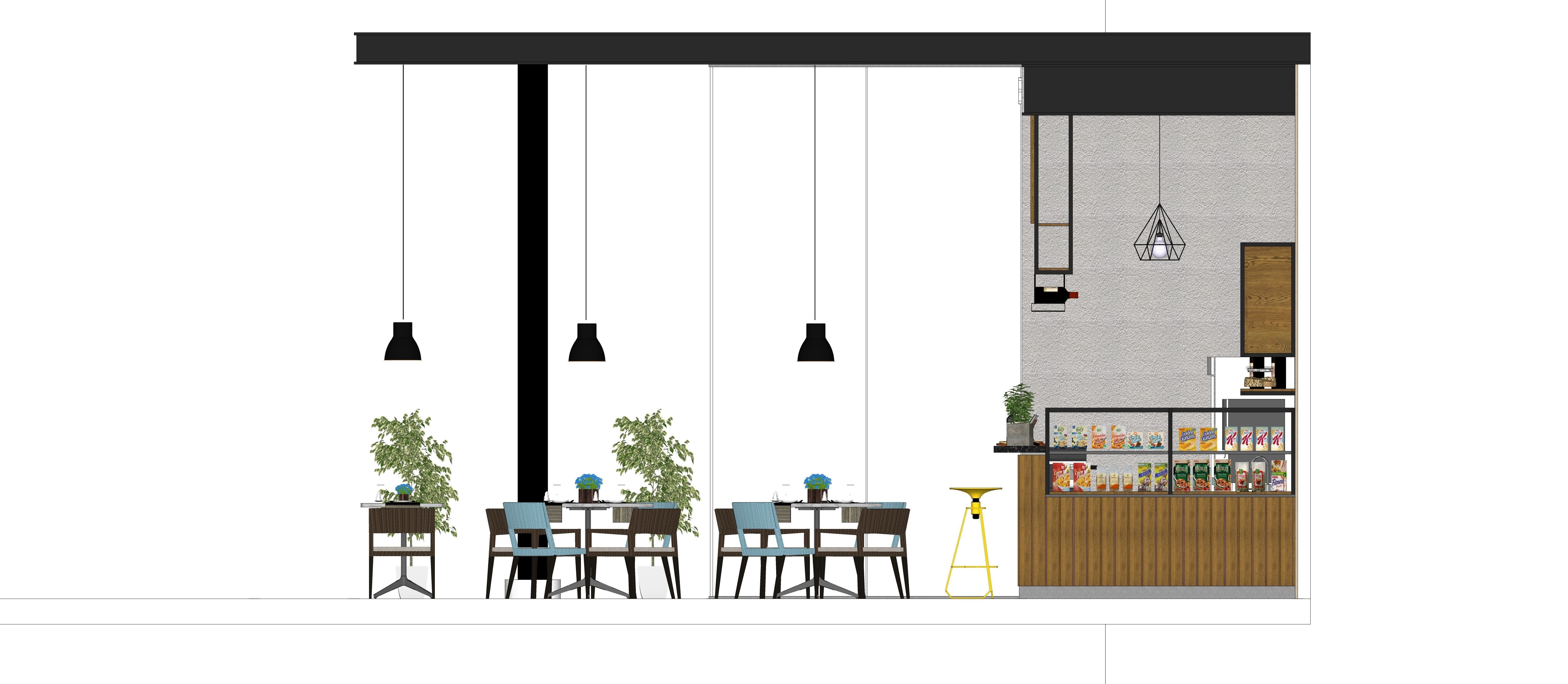 Outdoor Cafe 3D model_4