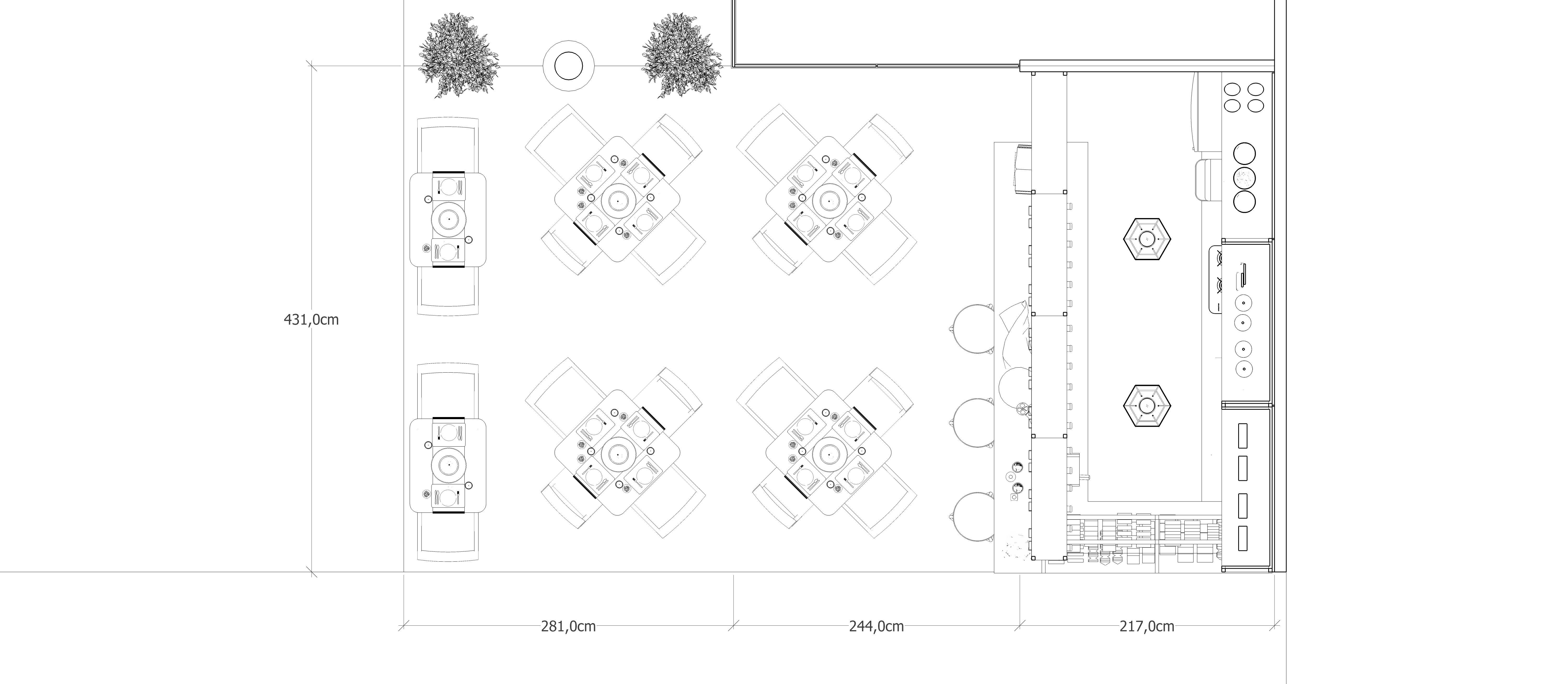 Outdoor Cafe 3D model_2