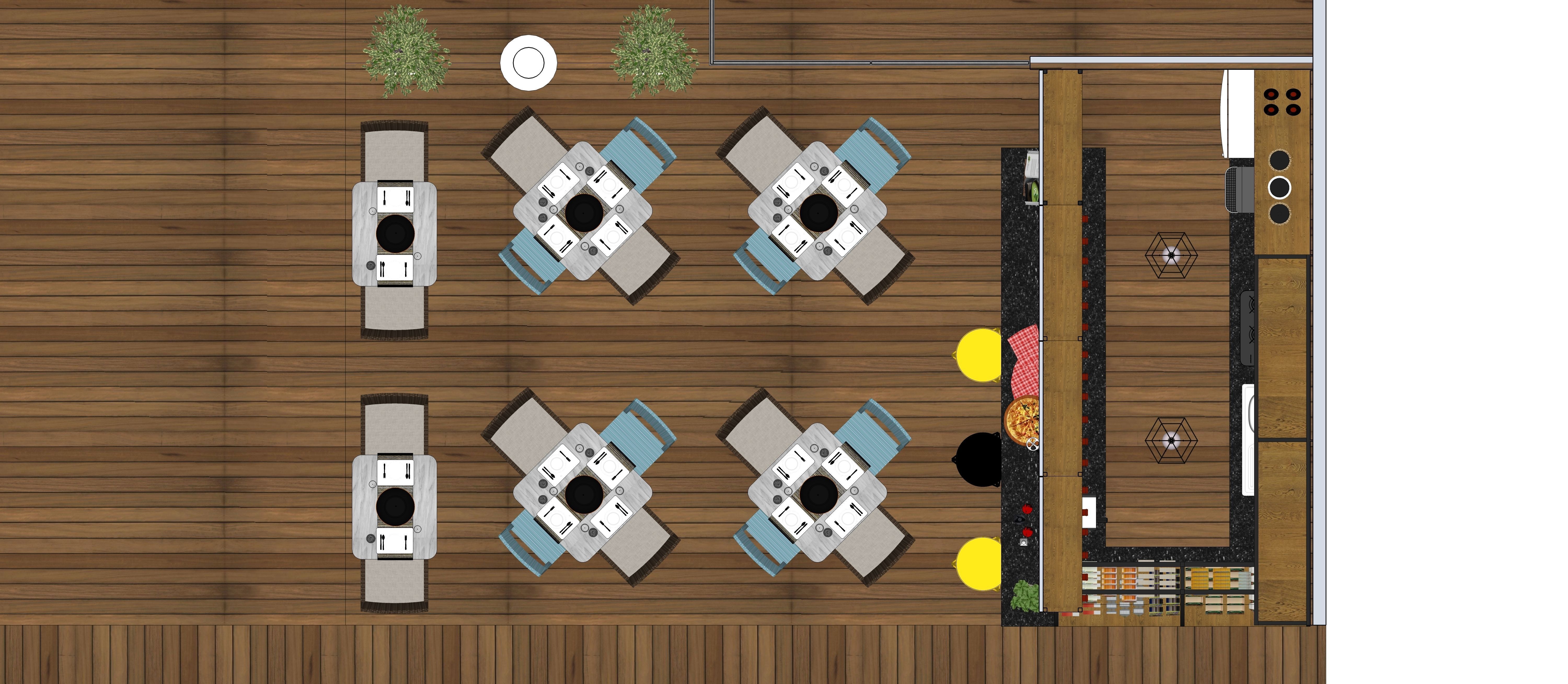 Outdoor Cafe 3D model_3