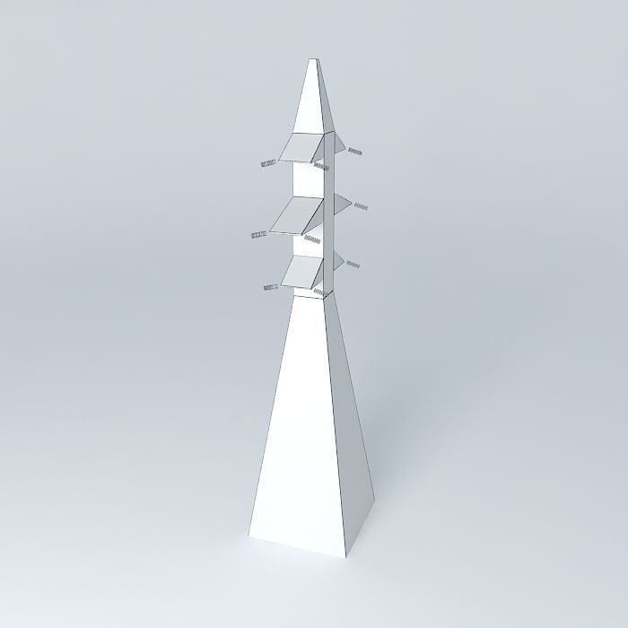 Transmission line tower 23 Ulbrokas Dzelzavas street Riga Latvia Free 3D model_3