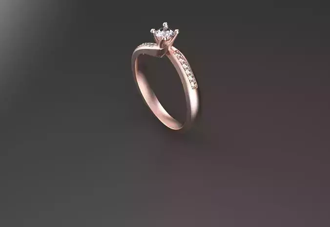 twist solitaire ring 3217