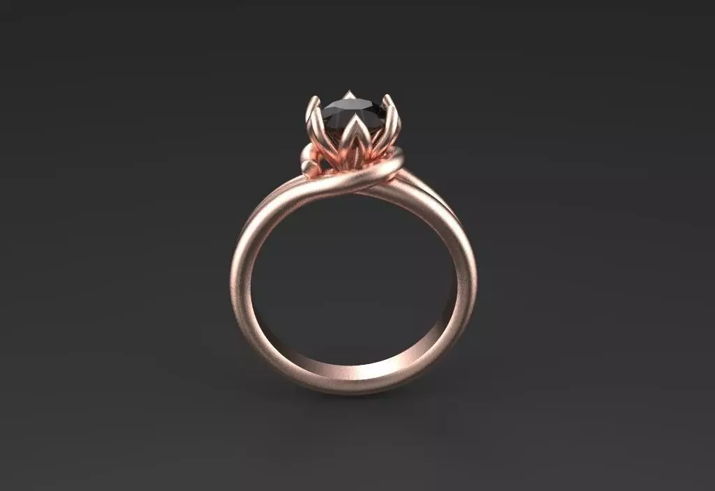 flower ring head 3D print model