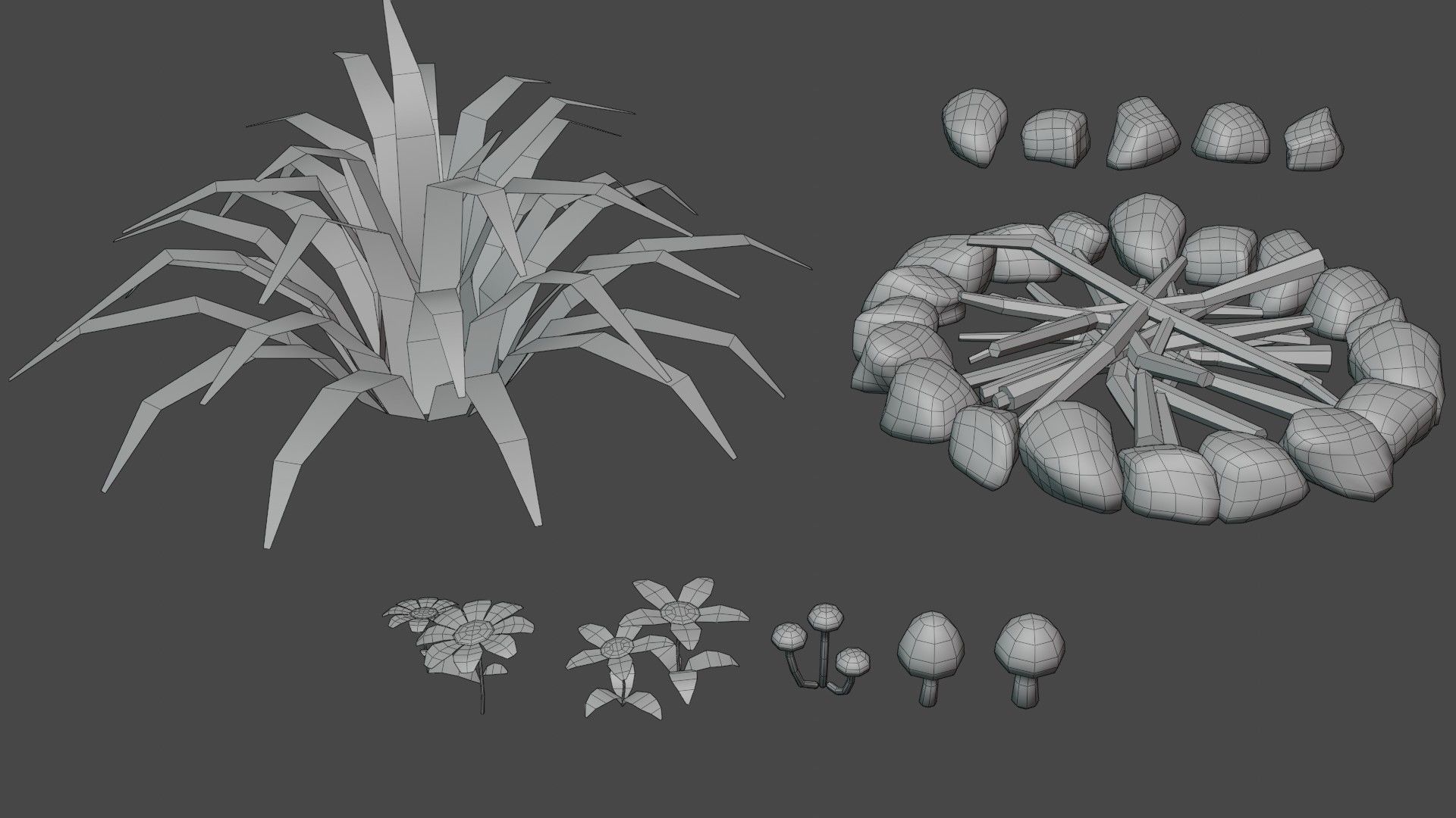 Campsite -  Camping Pack Low-poly 3D model_10