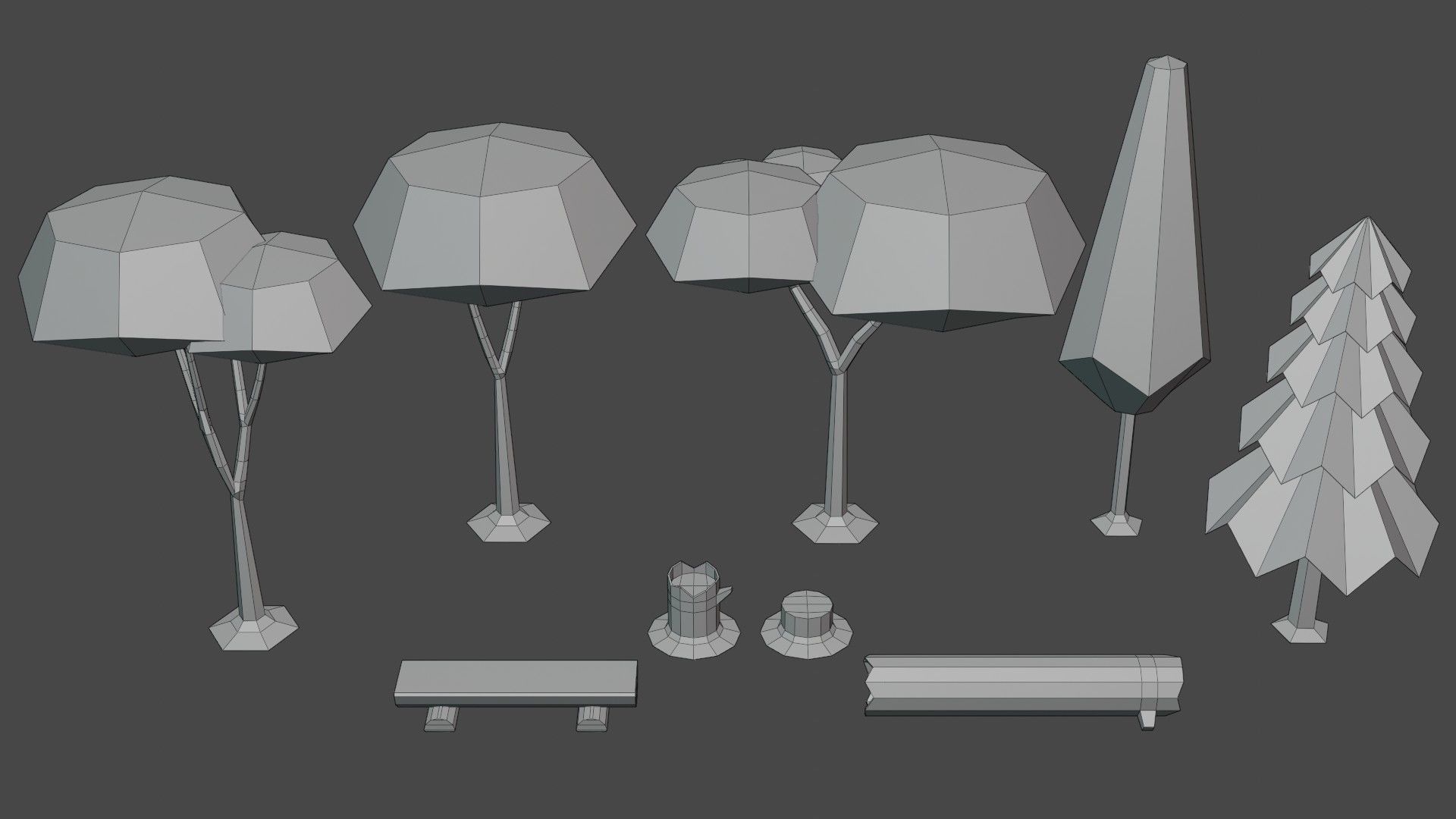 Campsite -  Camping Pack Low-poly 3D model_12