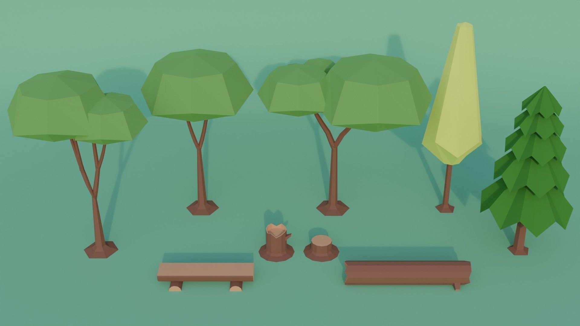 Campsite -  Camping Pack Low-poly 3D model_11