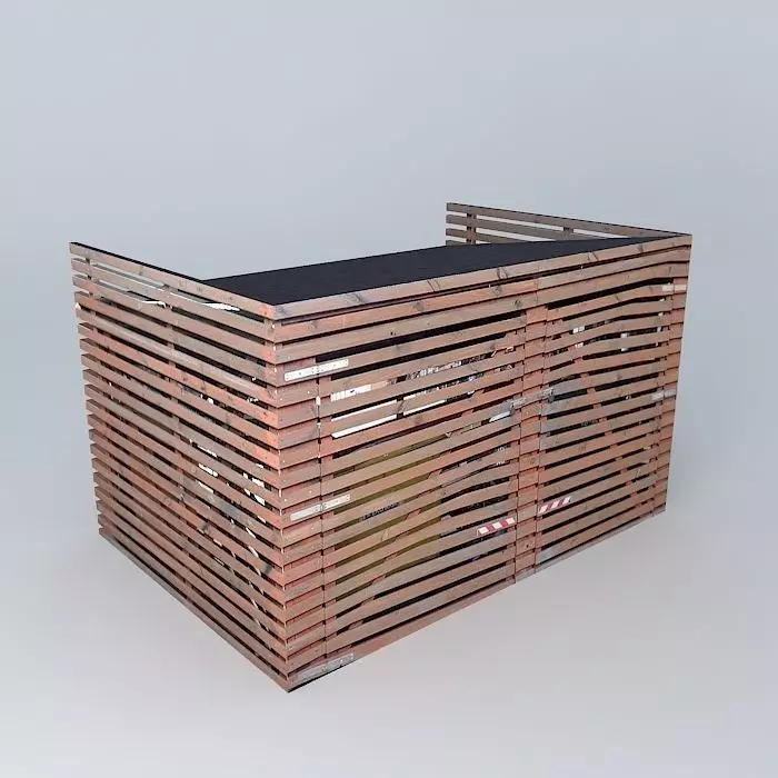 Shelter for dumpsters type 1 Statoil Fuel%26Retail Riga Latvia Free 3D model