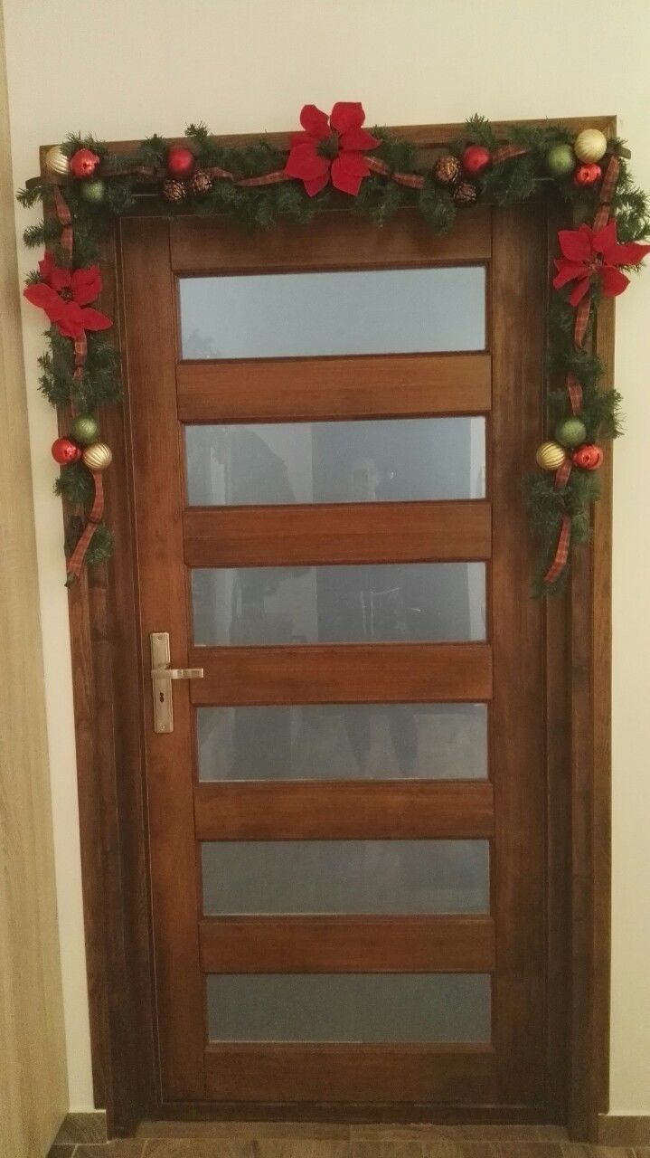 christmas garland holder door 3D print model_1