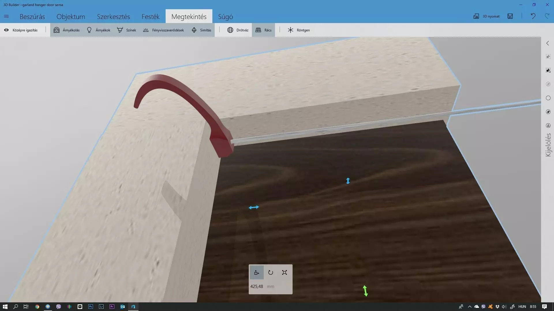 christmas garland holder door 3D print model_0