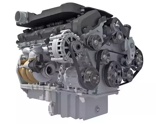 British V12 Engine 3D model