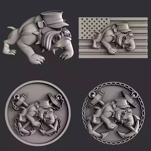 3d STL models for CNC router dog 3D model