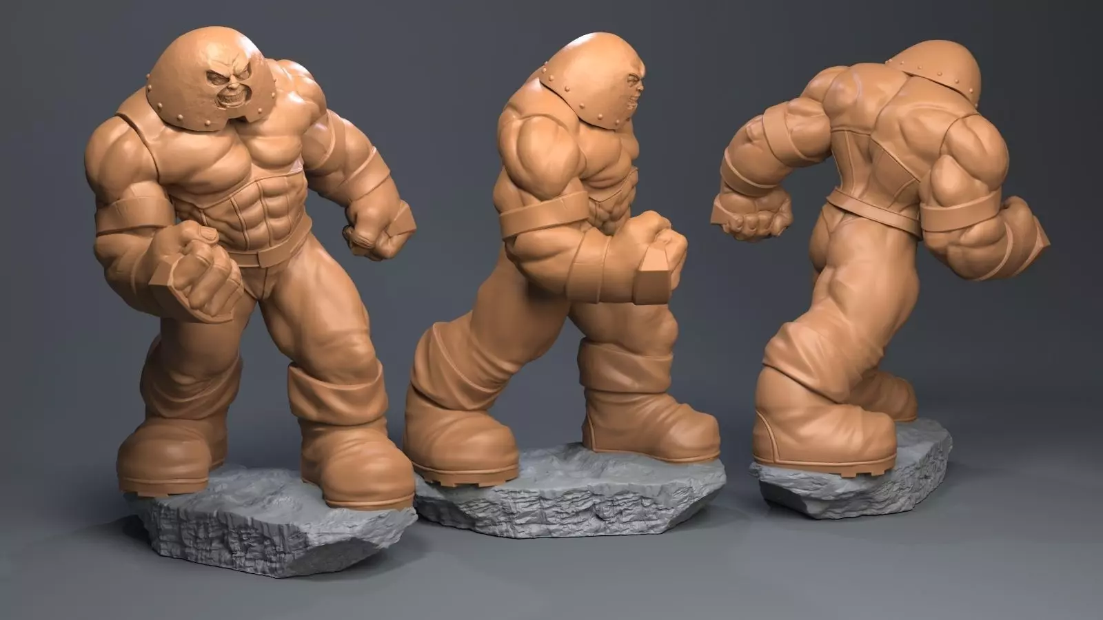 Juggernaut three hulk statues 3D print model