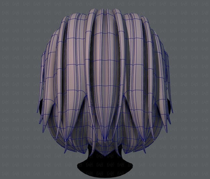 3D Hair style for boy V55 Low-poly 3D model_13