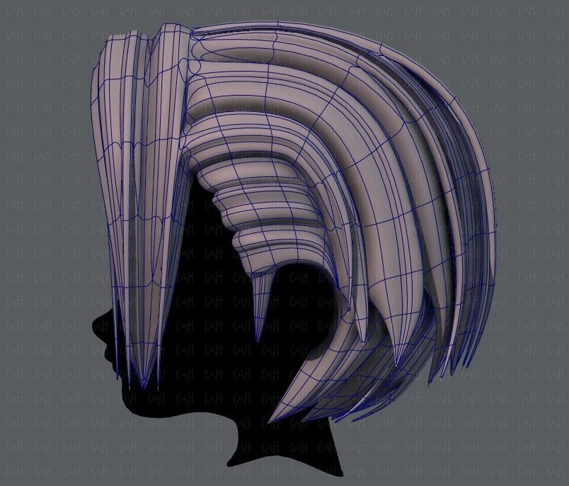 3D Hair style for boy V55 Low-poly 3D model_15
