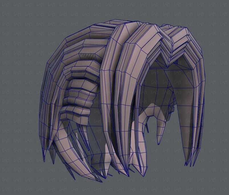 3D Hair style for boy V55 Low-poly 3D model_44