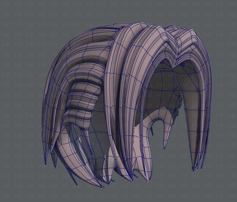 3D Hair style for boy V55 Low-poly 3D model_42