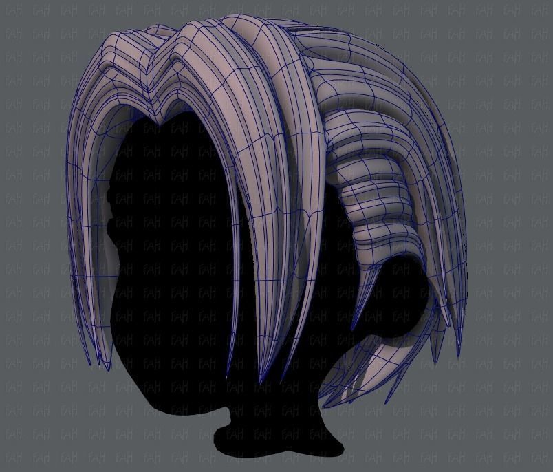 3D Hair style for boy V55 Low-poly 3D model_16