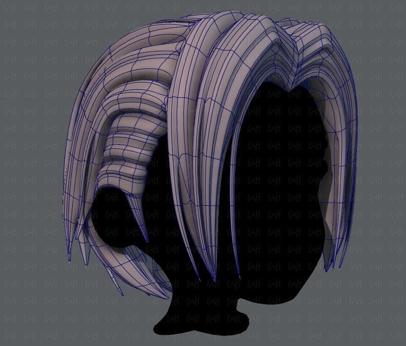 3D Hair style for boy V55 Low-poly 3D model_10