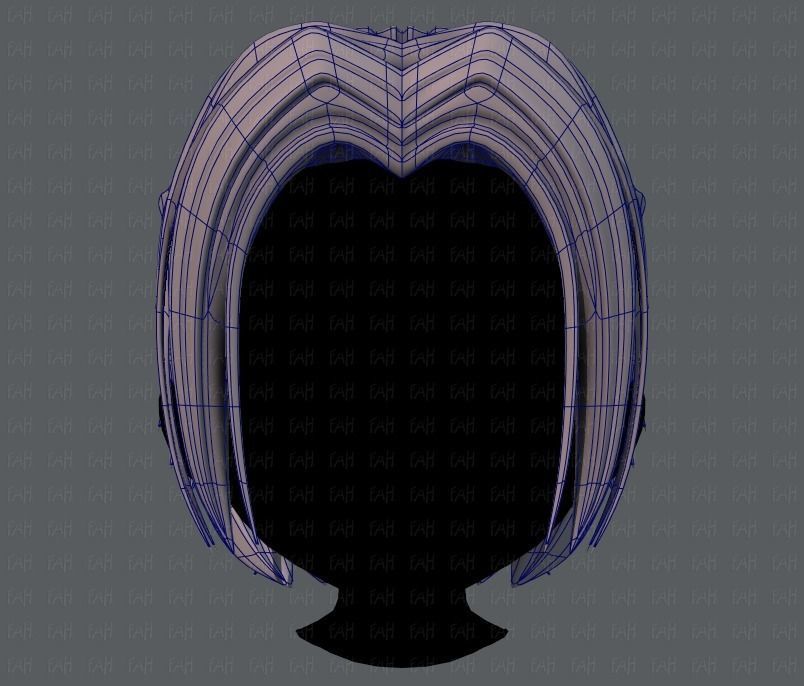 3D Hair style for boy V55 Low-poly 3D model_9