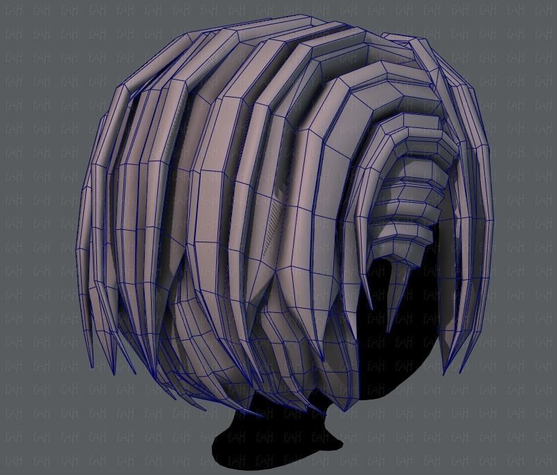 3D Hair style for boy V55 Low-poly 3D model_28