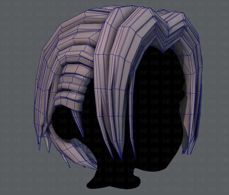 3D Hair style for boy V55 Low-poly 3D model_26