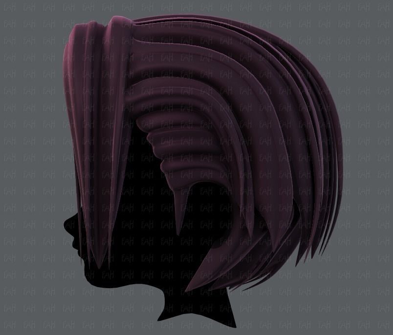 3D Hair style for boy V55 Low-poly 3D model_7