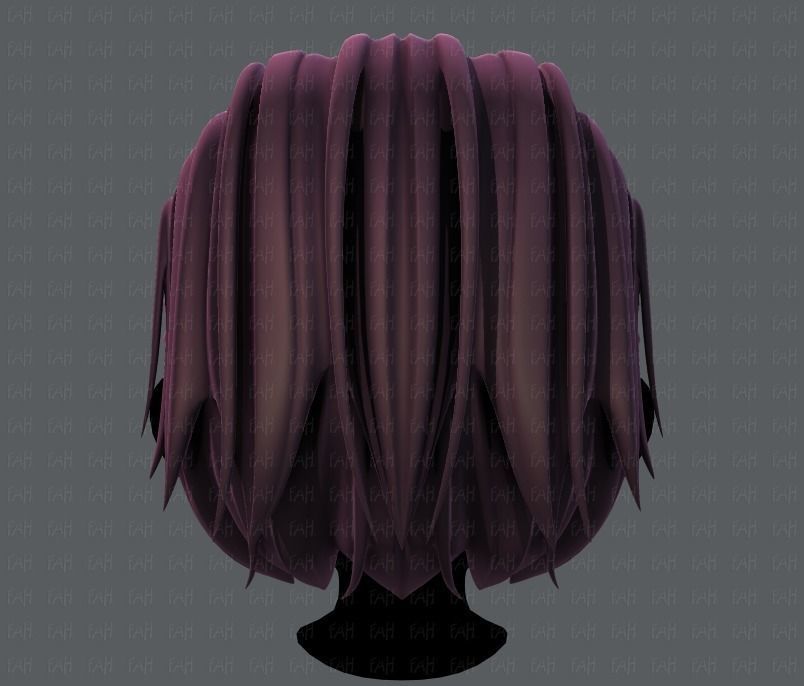 3D Hair style for boy V55 Low-poly 3D model_5