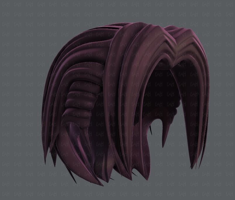 3D Hair style for boy V55 Low-poly 3D model_41