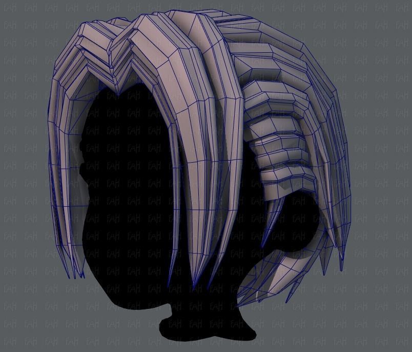 3D Hair style for boy V55 Low-poly 3D model_32