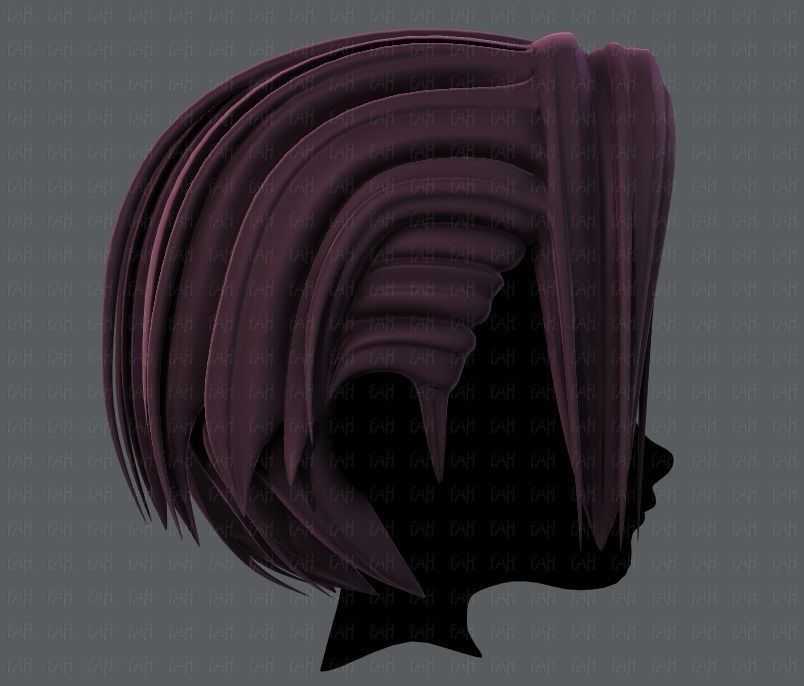 3D Hair style for boy V55 Low-poly 3D model_3