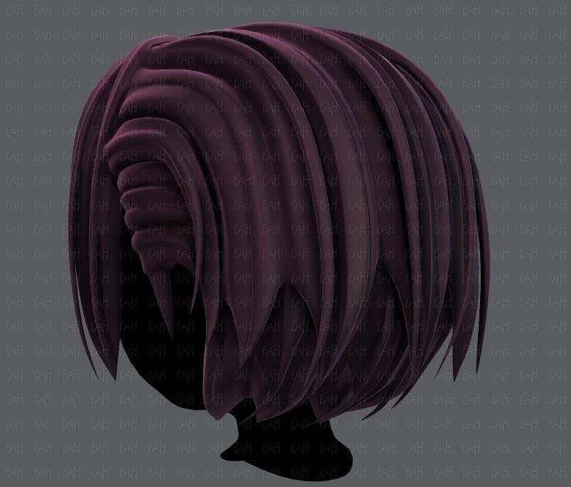 3D Hair style for boy V55 Low-poly 3D model_6