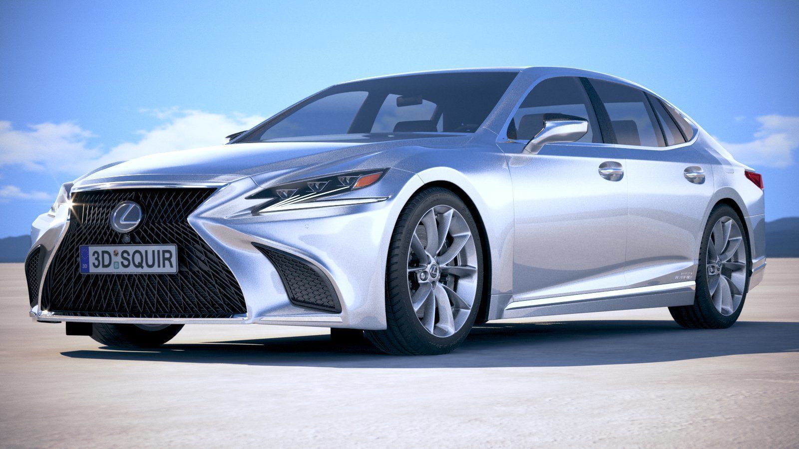 Lexus LS500h 2019  3D model_12