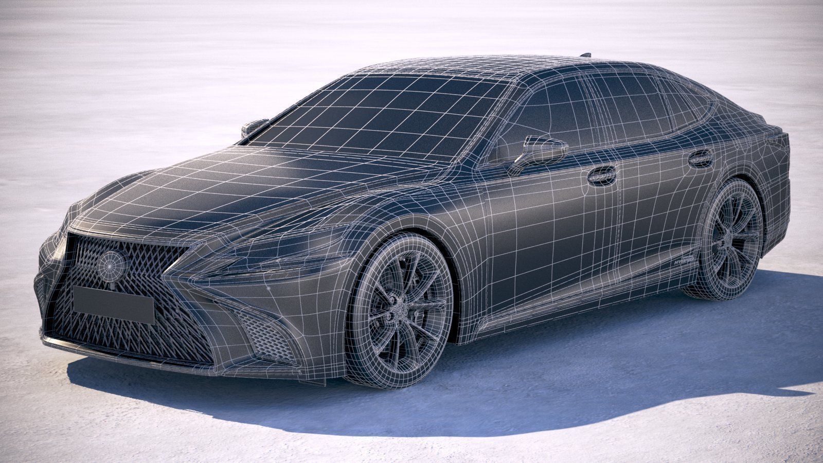 Lexus LS500h 2019  3D model_19