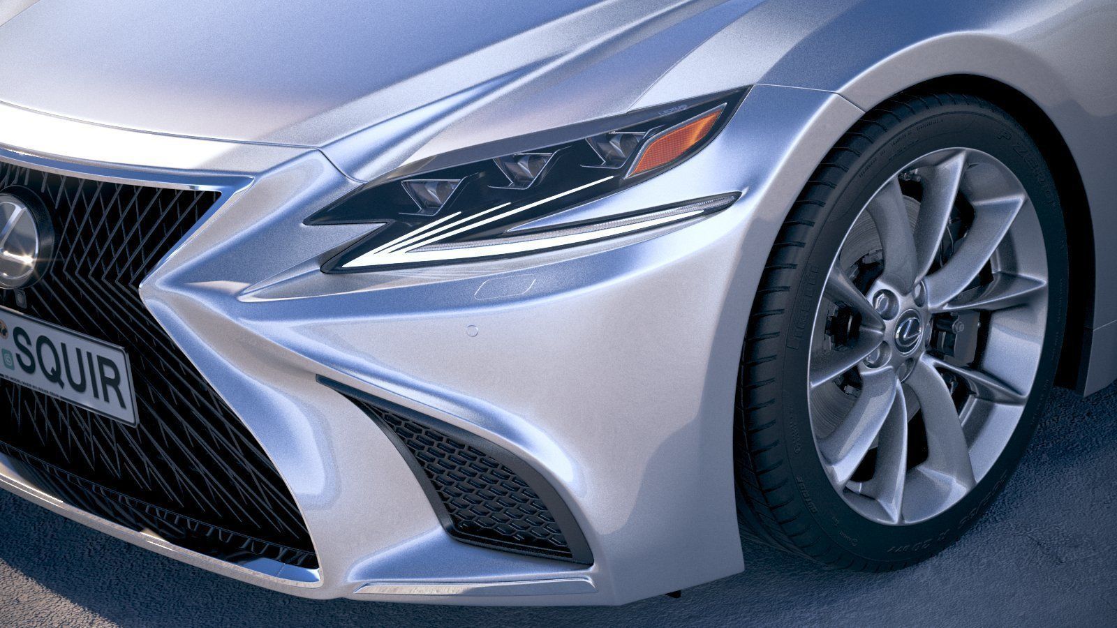 Lexus LS500h 2019  3D model_2