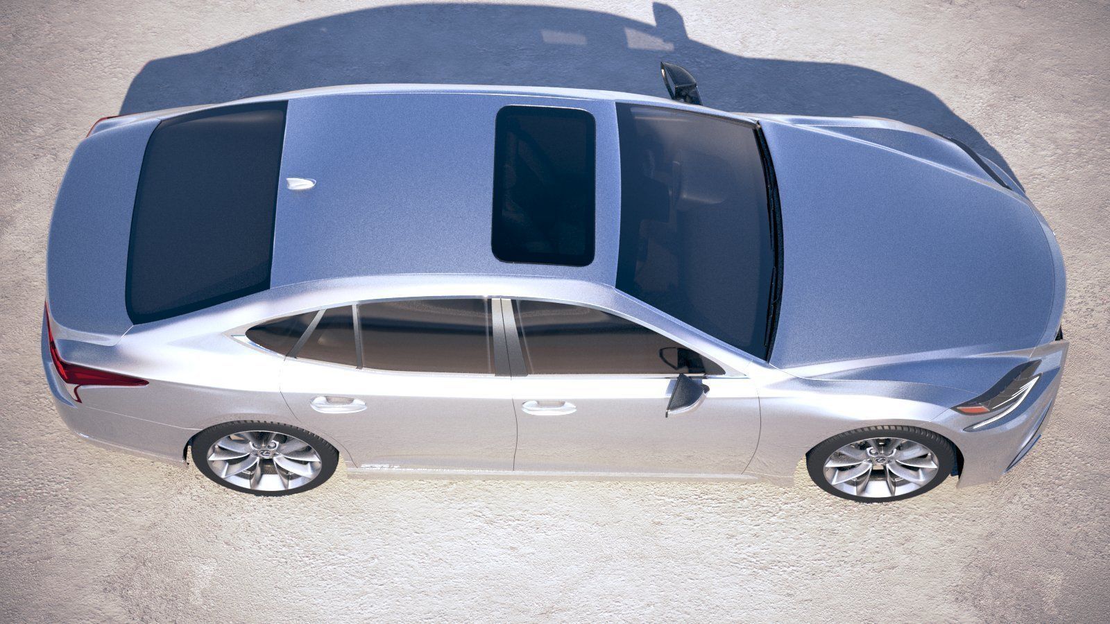 Lexus LS500h 2019  3D model_7