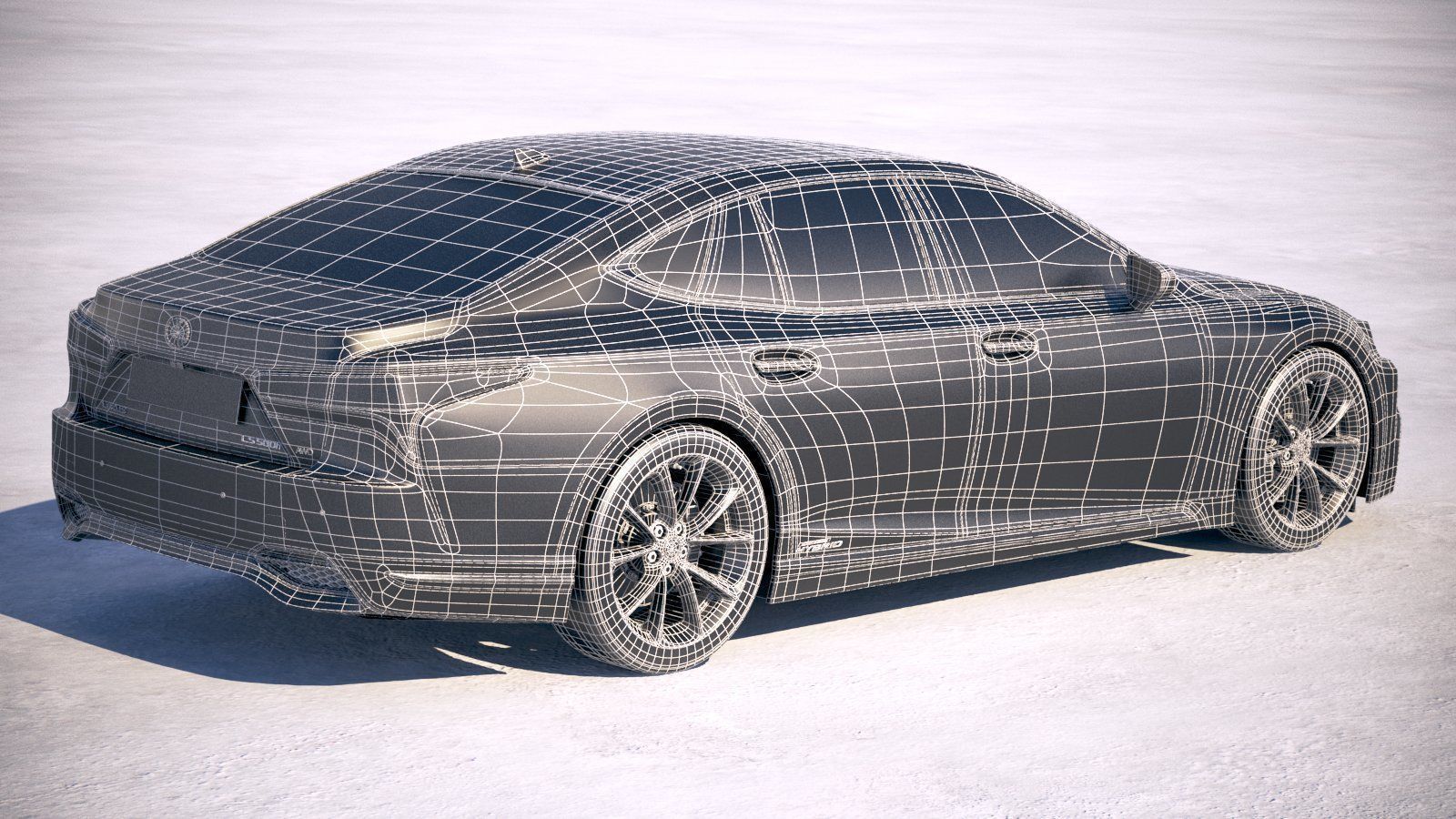 Lexus LS500h 2019  3D model_20