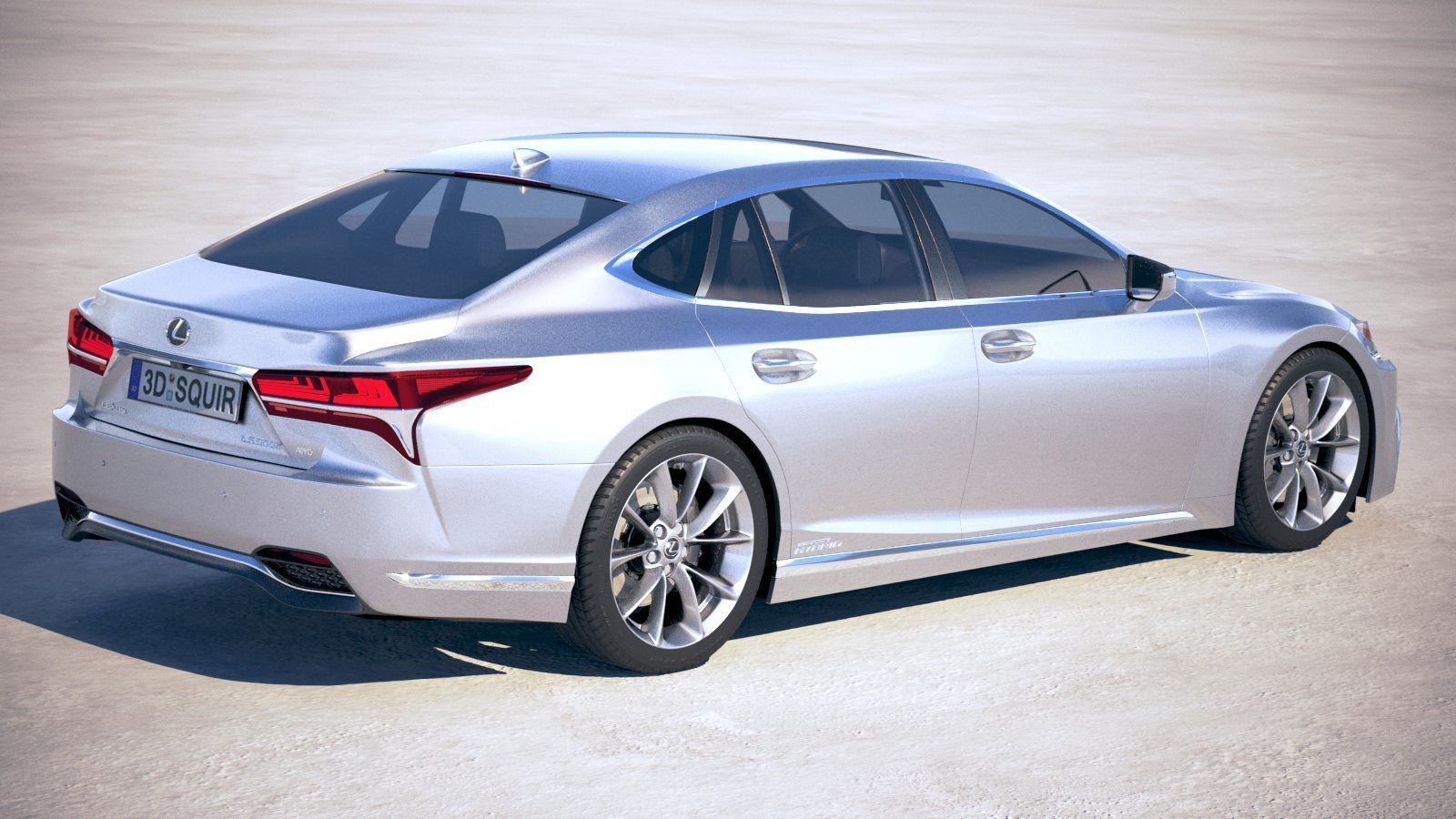 Lexus LS500h 2019  3D model_4