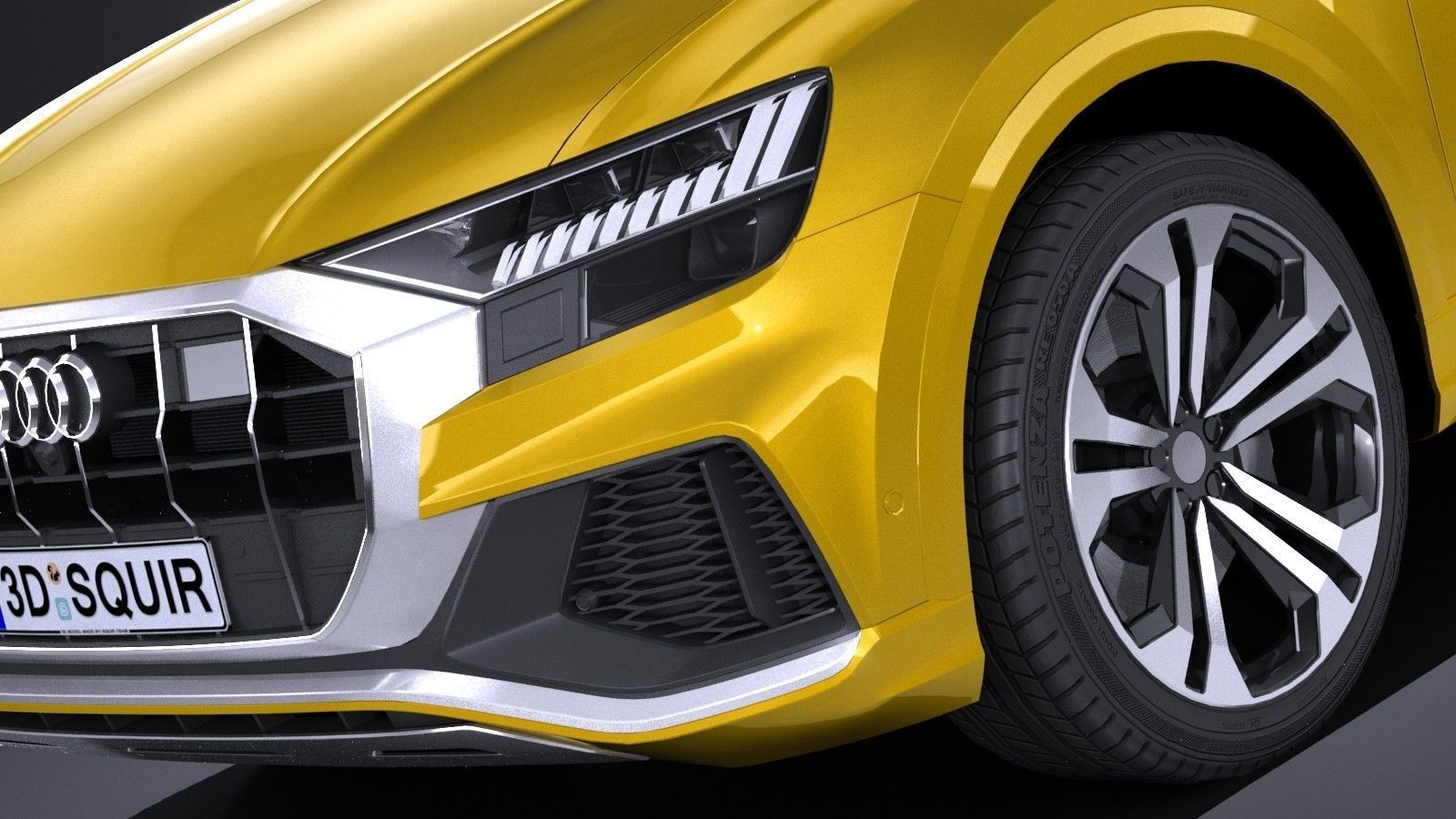 LowPoly Audi Q8 S-line 2019 Low-poly 3D model_2