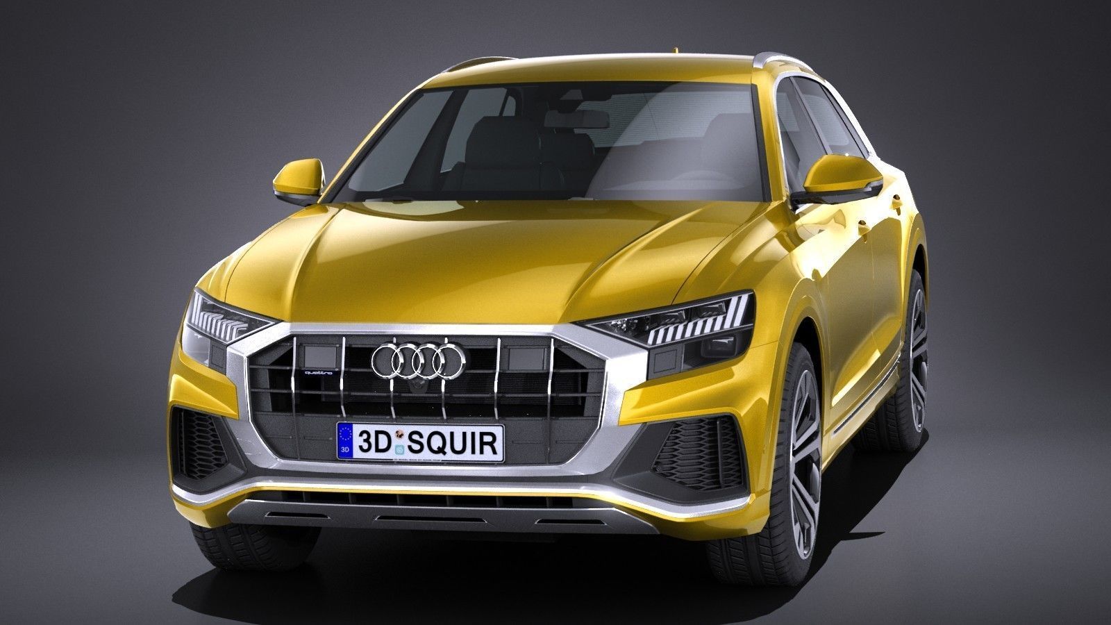 LowPoly Audi Q8 S-line 2019 Low-poly 3D model_1