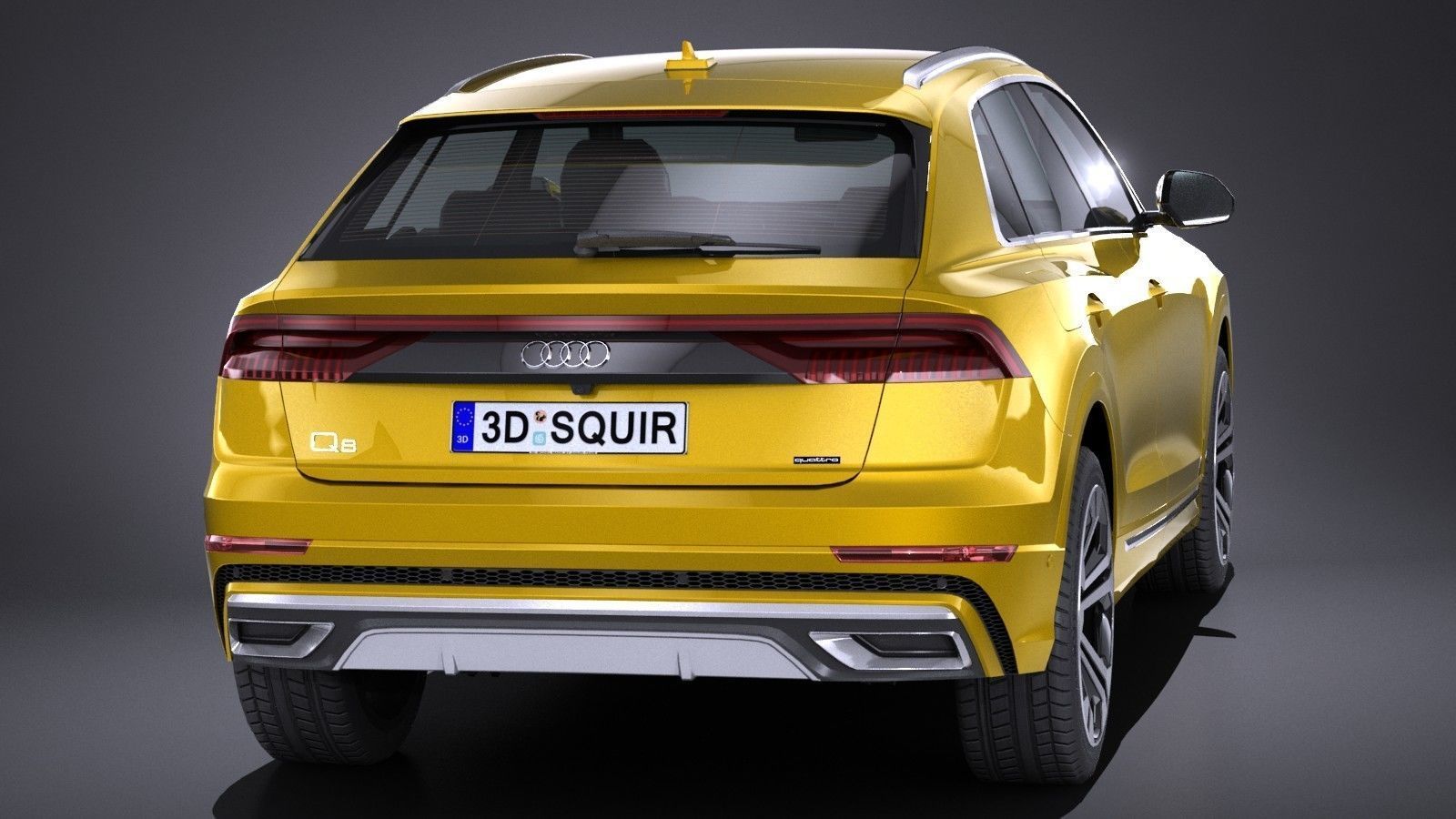 LowPoly Audi Q8 S-line 2019 Low-poly 3D model_4