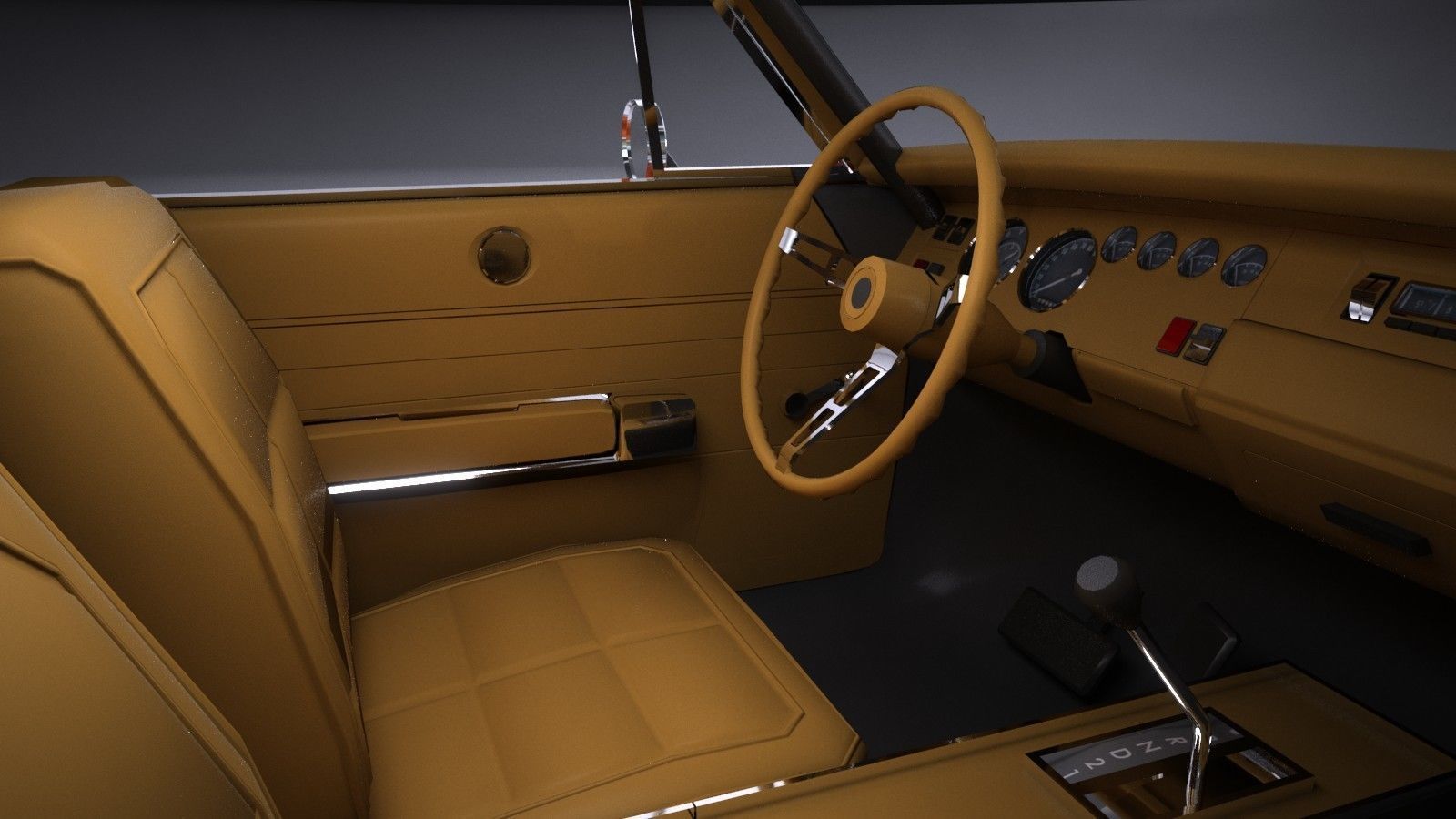 LowPoly Dodge Charger 1969 General Lee Low-poly 3D model_9