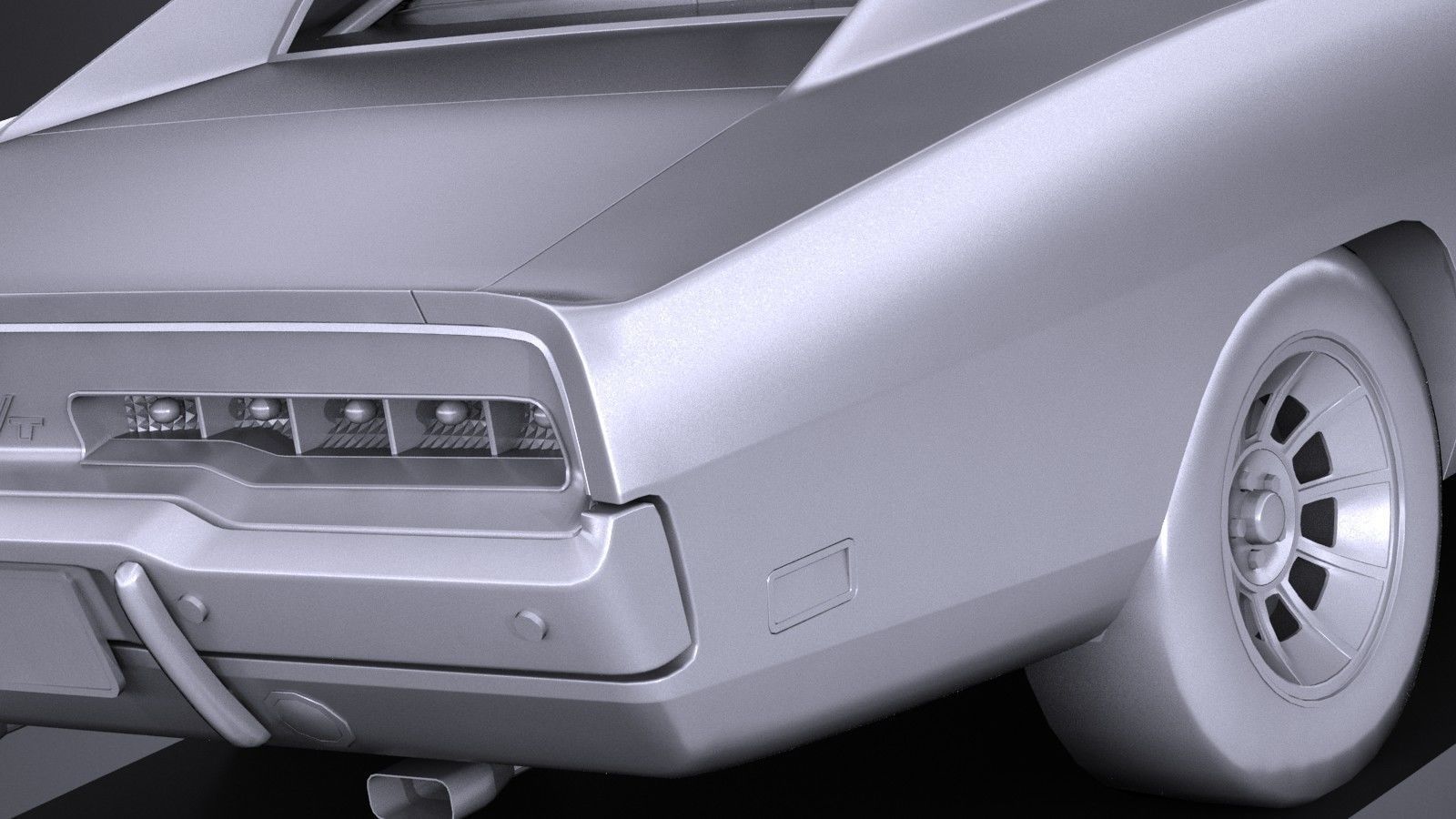 LowPoly Dodge Charger 1969 General Lee Low-poly 3D model_13