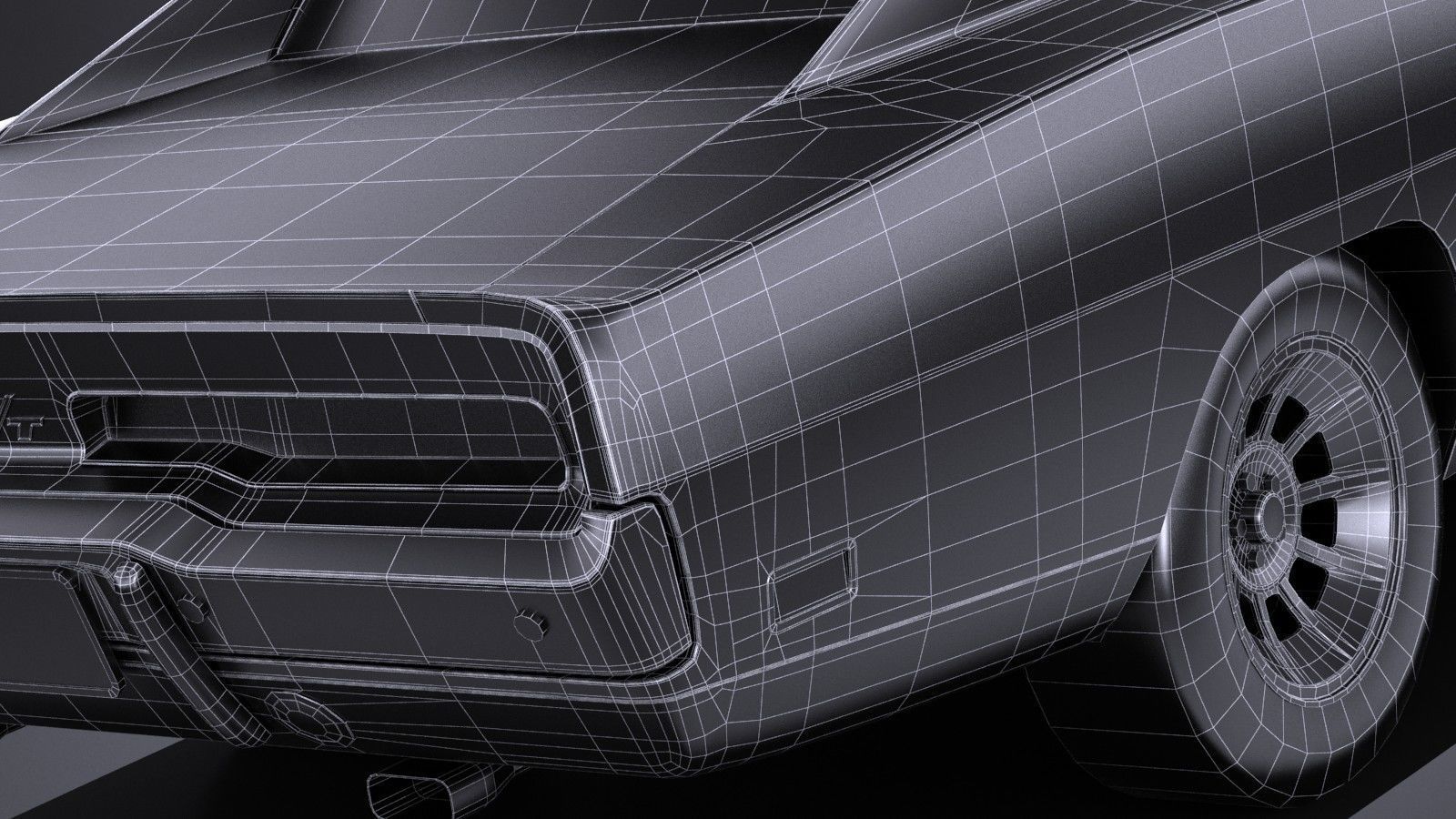 LowPoly Dodge Charger 1969 General Lee Low-poly 3D model_17